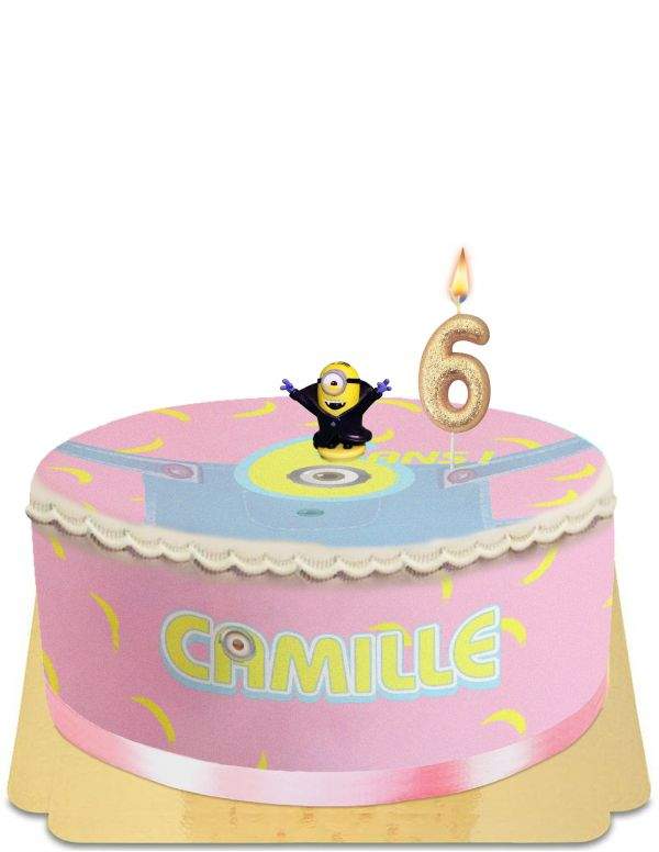 HappyKuchen.de Eierfreier, vegetarischer und glutenfreier Minions Mädchenkuchen - 71