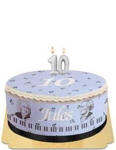 HappyKuchen.de Eierfreier, vegetarischer und glutenfreier Klaviermusik Jungenkuchen - 90