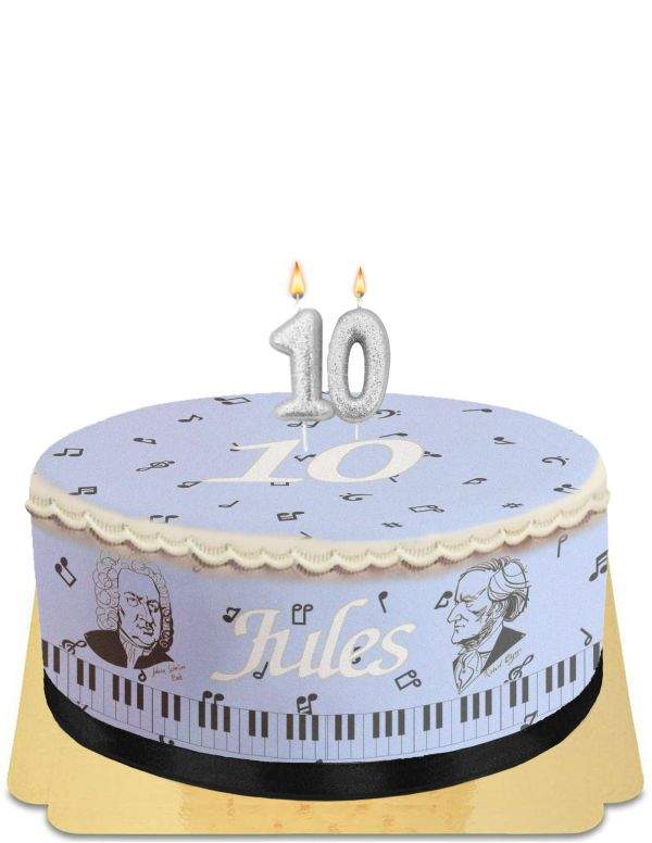 HappyKuchen.de Eierfreier, vegetarischer und glutenfreier Klaviermusik Jungenkuchen - 90