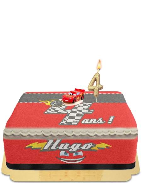 HappyKuchen.de Gâteau Cars Flash Mcqueen sans œuf, végétarien et sans gluten - 38