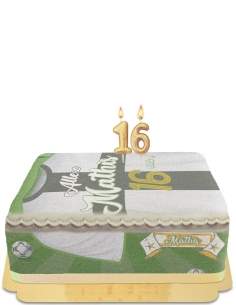 HappyKuchen.de Eifreier, vegetarischer und glutenfreier Fußballplatz-Trikot-Fußballkuchen - 61