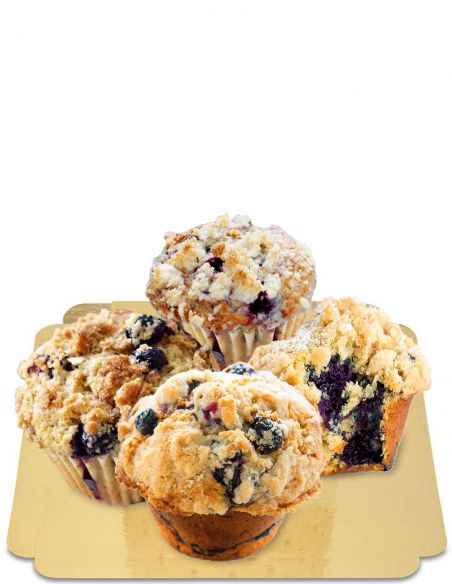 HappyKuchen.de 4 Gros muffins myrtilles et crumble sans sucre, bio, vegan et à IG bas - 21