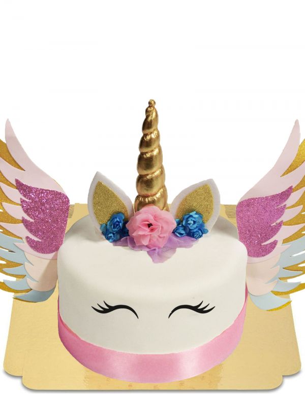 HappyKuchen.de Gateau Licorne ailée sans gluten, bio et vegan - 1