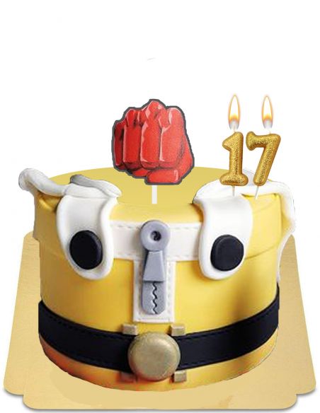  One Punch man Kuchen zur Rettung vegan, glutenfrei - 1
