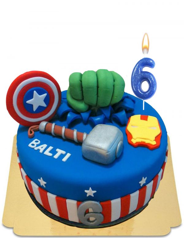 HappyKuchen.de Bio, vegan und glutenfrei Avengers Kuchen Captain america - 1