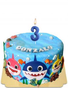 Baby Shark Kuchen hai Gluten-frei - 1