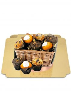 HappyKuchen.de Muffinskorb 3 Geschmacksrichtungen X12 vegan, ohne niedrigen GI-Zucker, bio und glutenfrei - 1