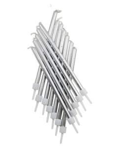  12 Extra hohe Kerze 10 cm Silber und Gold - 1