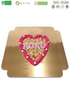 HappyKuchen.de Gâteau cookie XO Bisoux vegan, sans sucre à IG bas, bio et sans gluten - 1